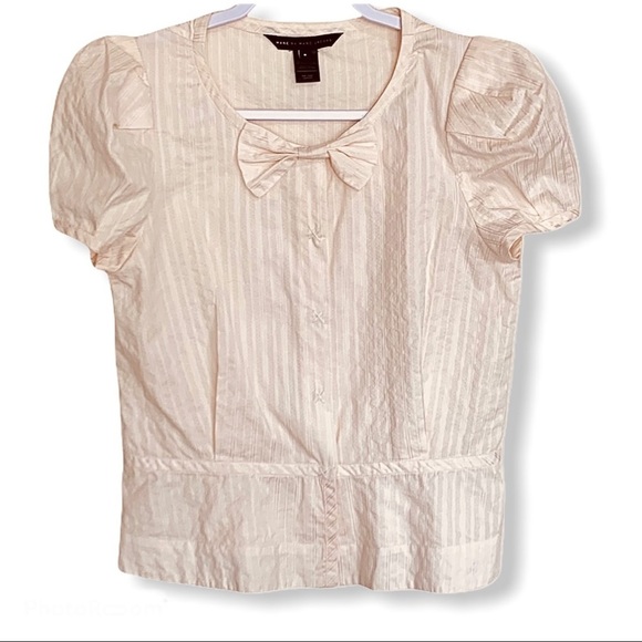 Marc By Marc Jacobs Tops - Marc by Marc Jacobs Blush Peplum Blouse Size 8